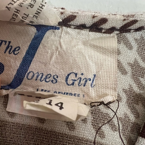 VINTAGE Western 70’s Houndstooth Dress with Brown Accents - Picture 10 of 12